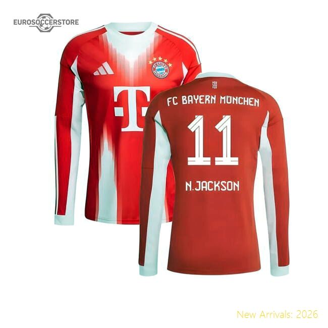 2025-2026 Bayern Munich Long Sleeve Home Kit (njackson 11)
