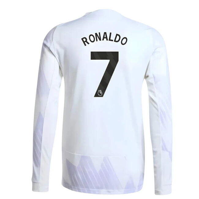Football Man Utd Authentic Long Sleeve Away Shirt Ronaldo #7 Offic...