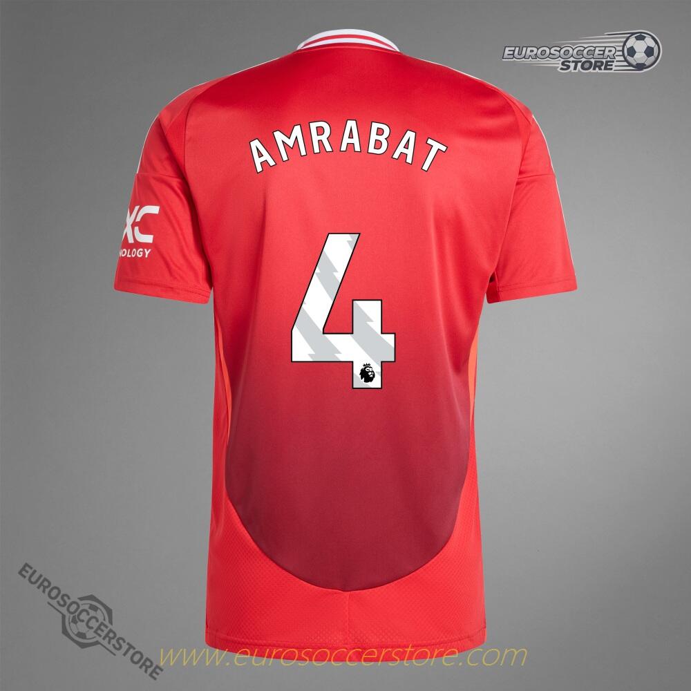 Manchester United's AMRABAT 4 Home Jersey for the 24-25 season.
