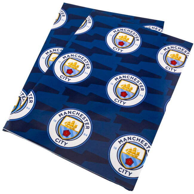 Manchester City FC Text Gift Wrap (Match Day)