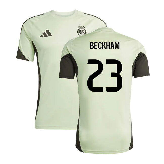 2025-2026 Real Madrid Training Jersey (Almost Lime) (Beckham 23)