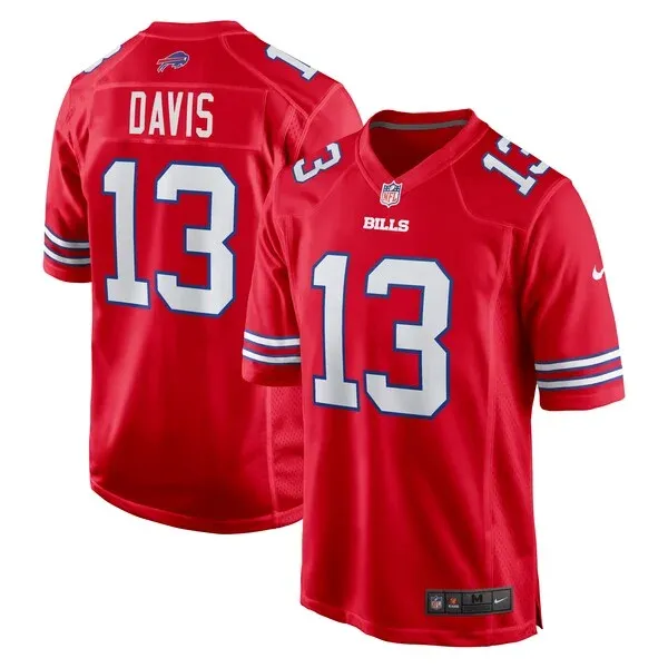 None Gabe Davis Game Jersey - Red | NFL Player Jersey | NFL Football