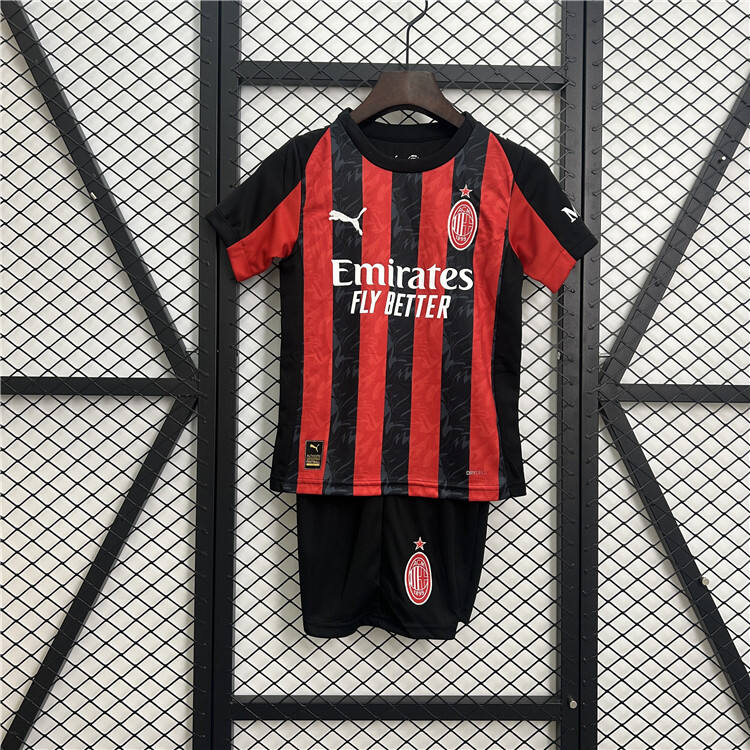 Kids AC Milan 2526 Home Football Kit ShirtShorts - Official Replica