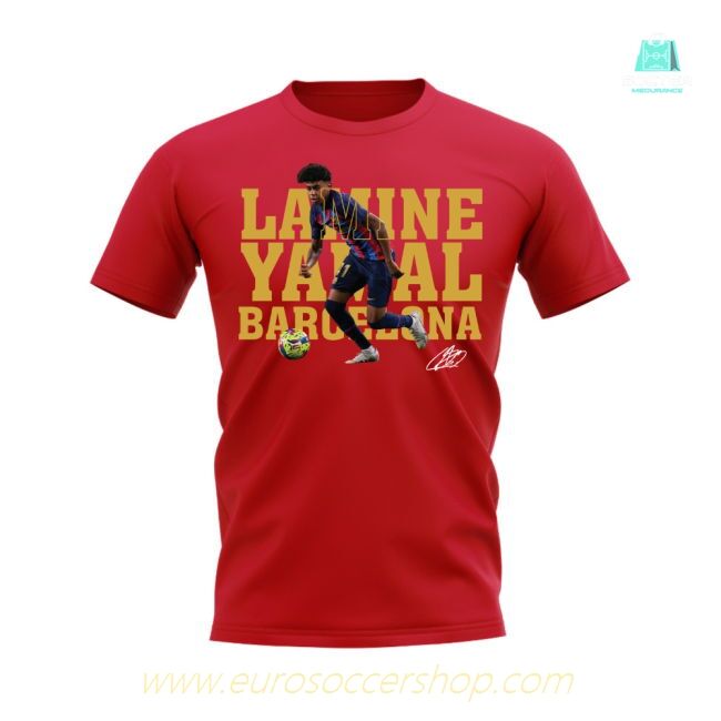 Lamine Yamal Barcelona Player Tee (Red)