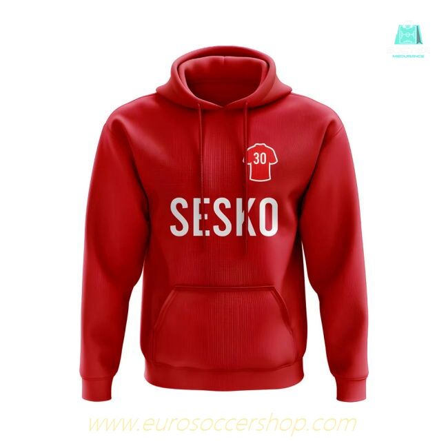Benjamin Sesko Man United Number Hoody (Red)