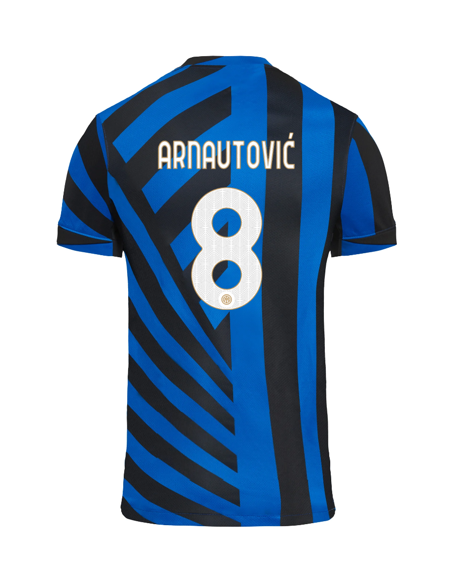 Inter Milan's 24-25 Home Jersey featuring ARNAUTOVIĆ with the number 8.