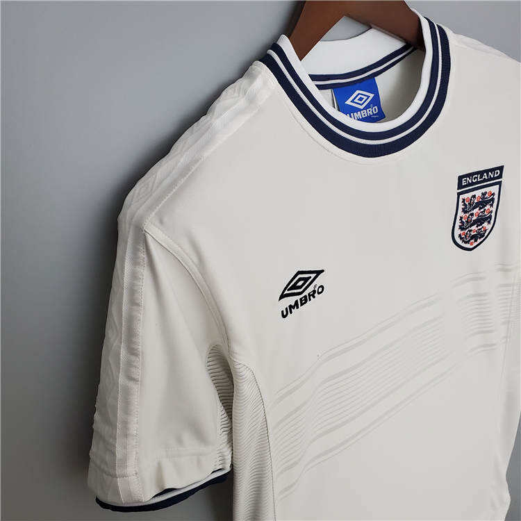 2000 England Home White Retro Soccer Jersey Football Shirt - Official