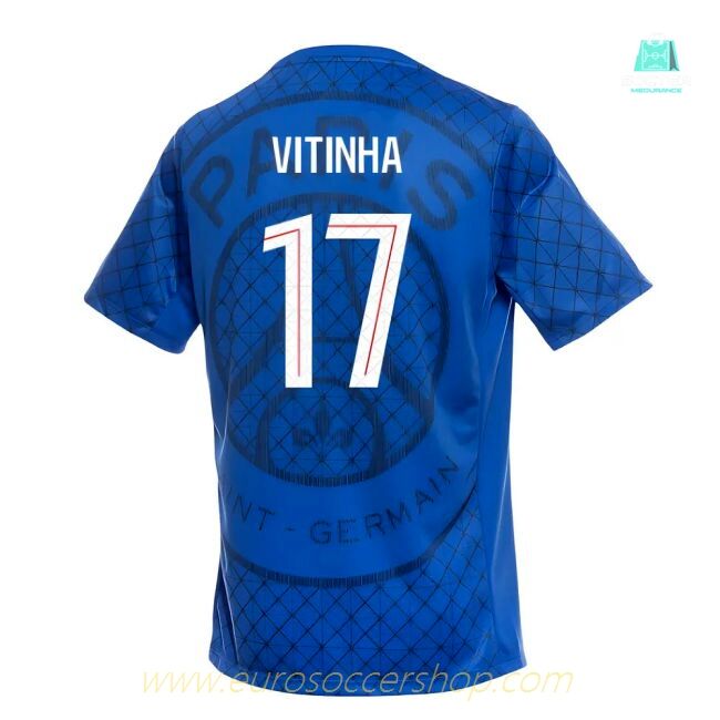 2025-2026 PSG Academy Pro Home Pre Match Shirt (Royal) (Vitinha 17)