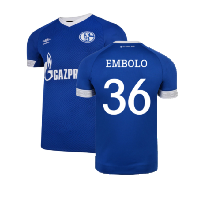 Authentic Replica Schalke Home Fan Shirt for Adults (Embolo 36)