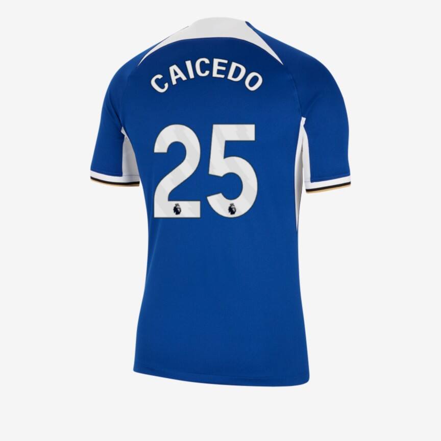Chelsea's CAICEDO 25 Home Jersey for the 23-24 season