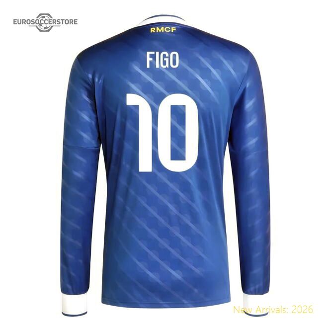 2025-2026 Real Madrid Long Sleeve Alternative Jersey (figo 10)