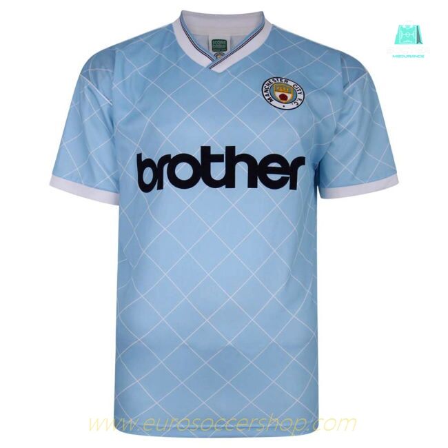 Manchester City 1988 Retro Football Shirt (DE BRUYNE 17)