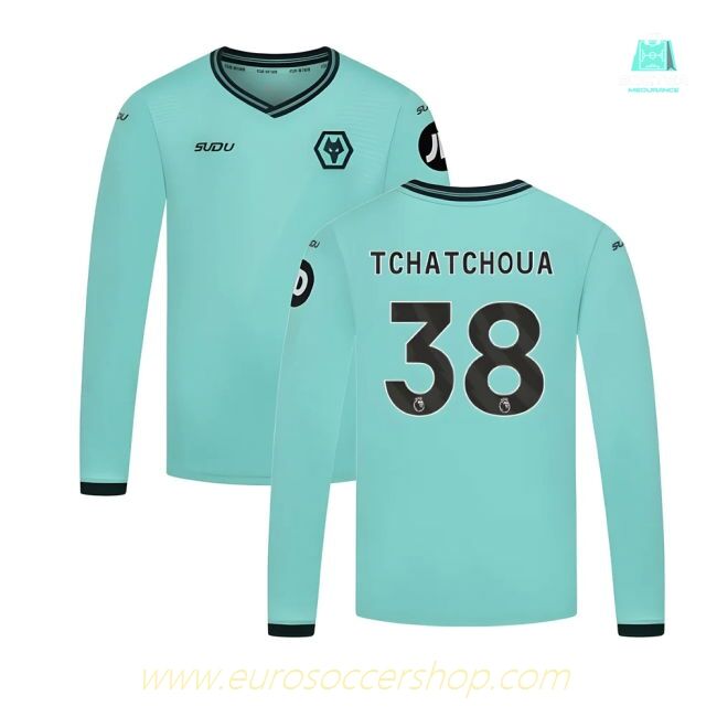 2025-2026 Wolves Long Sleeve Away Shirt (Kids) (Tchatchoua 38)