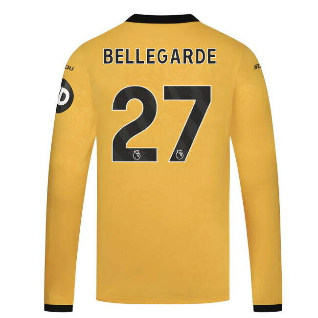 Latest Wolves Home Soccer Jersey 2025-2026 (Bellegarde 27)