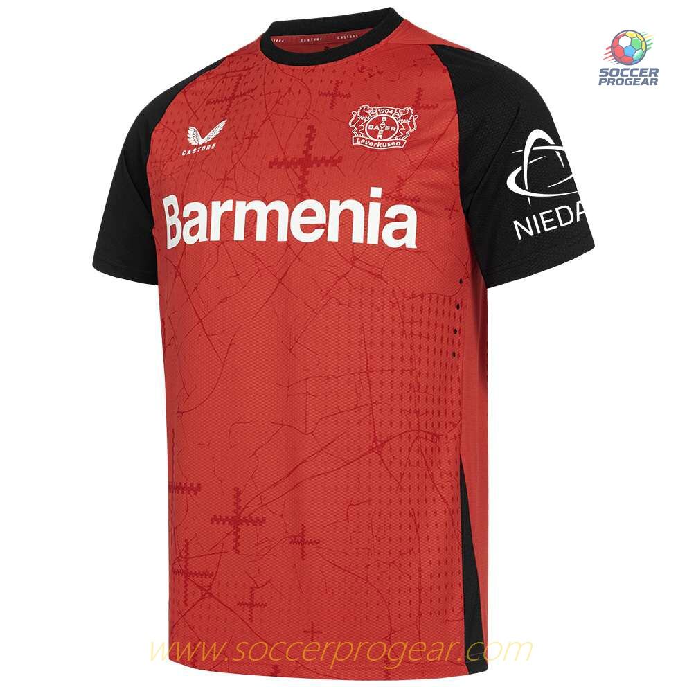 Leverkusen Home Team Football Jersey 2024-25 Edition