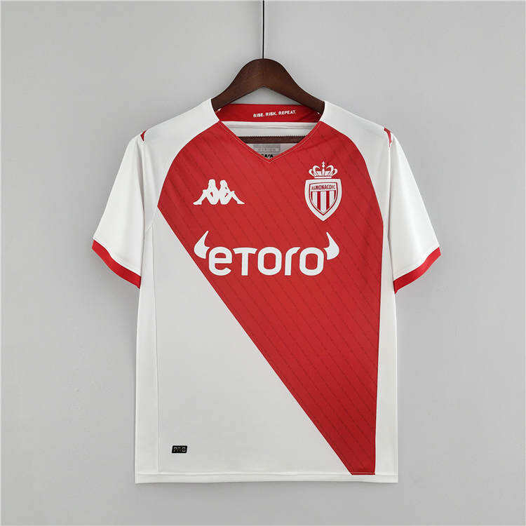 AS Monaco FC 2223 Home RedWhite Soccer Jersey Football Shirt -