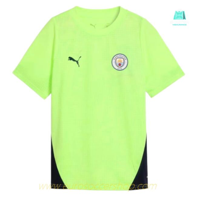 2025-2026 Man City Training Jersey (Fizzy Apple) - Kids (Your Name)