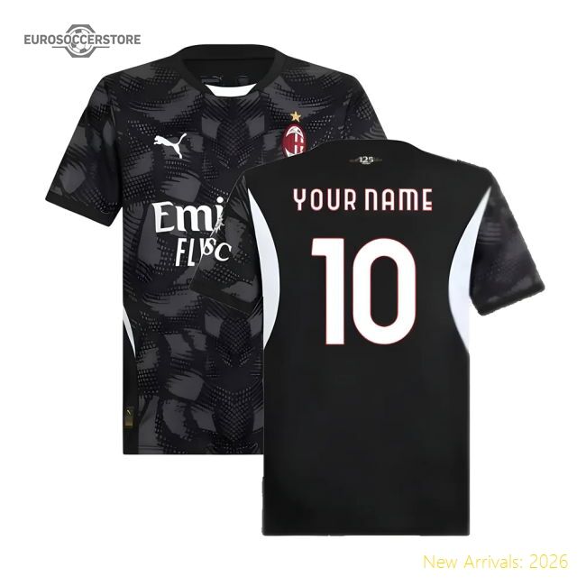 High-quality 2024-2025 Ac Milan Home Goalkeeper Shirt (black) (your