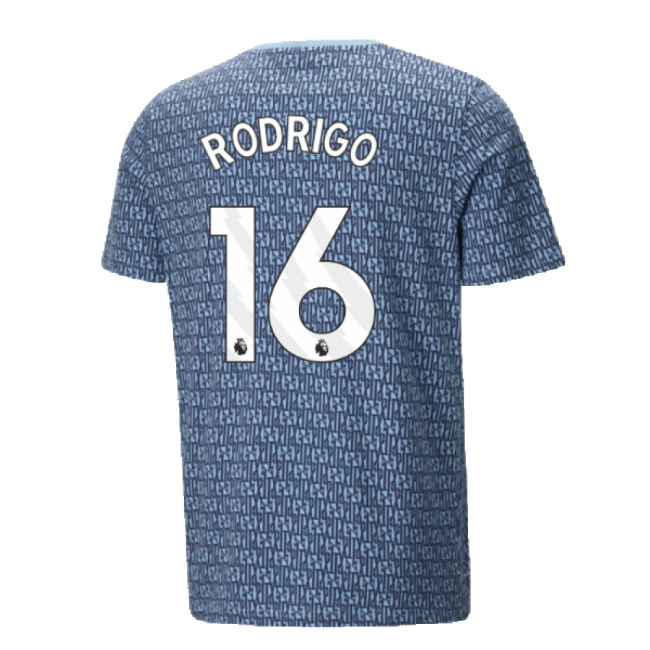 Intense Football Man City Ftblculture Tee Aop Navy Kids Rodrigo #1...