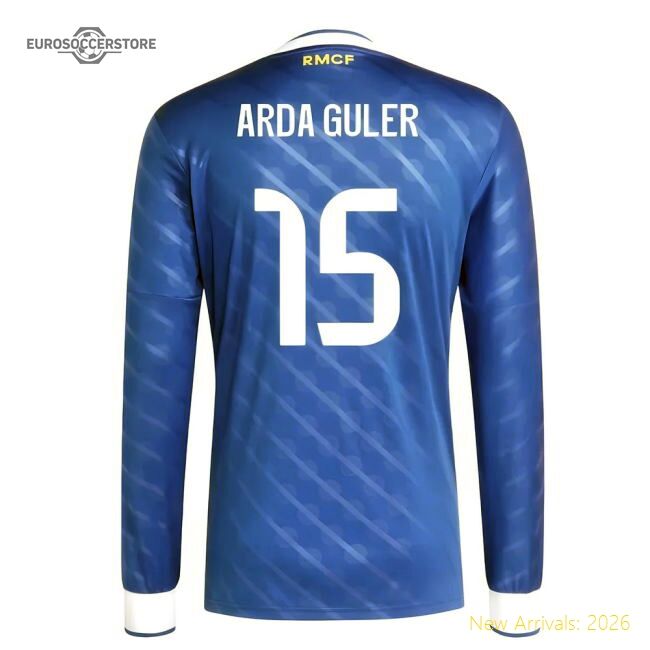 2025-2026 Real Madrid Long Sleeve Alternative Jersey (arda Guler 15)