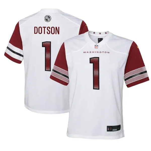None Jahan Dotson Game Jersey - White | NFL Player Jersey | NFL Footba