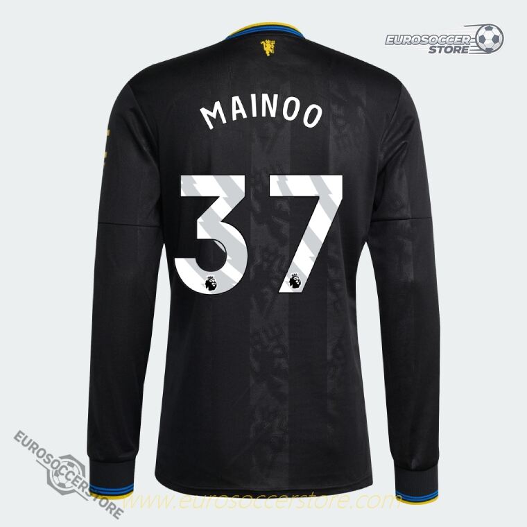 Mainoo's Number 37 Long-Sleeve Third Jersey for Manchester United in the 25-26 Season