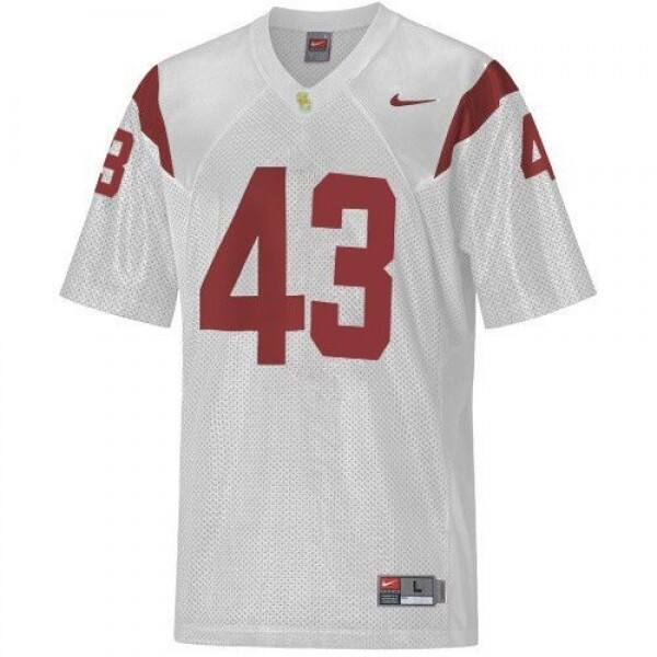Youth(Kids) USC Trojans #43 Troy Polamalu White Nike Jersey