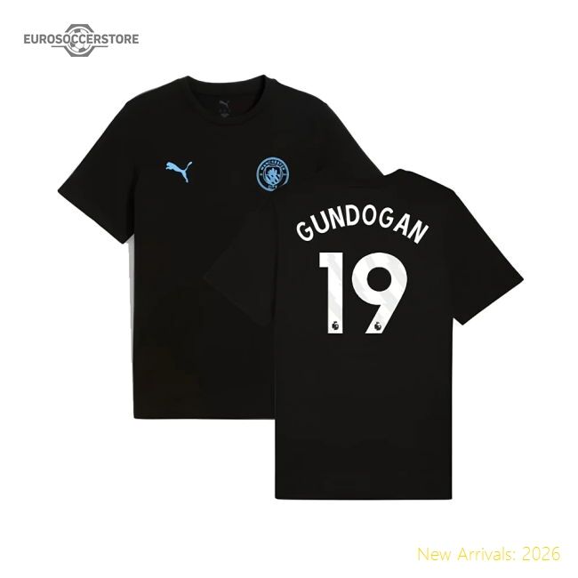 Authentic 2025-2026 Man City Ftbless Tee (black) (gundogan 19)