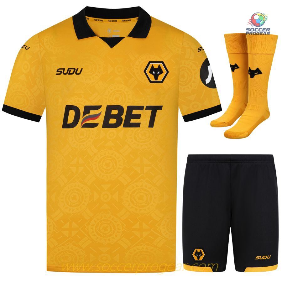 Wolverhampton Home Youth Kit Football Jersey 2025/26 Collection