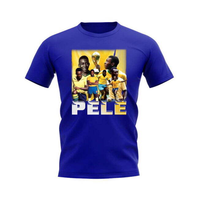 Replica Pele Bootleg T-Shirt (Blue) Football Replica Premium