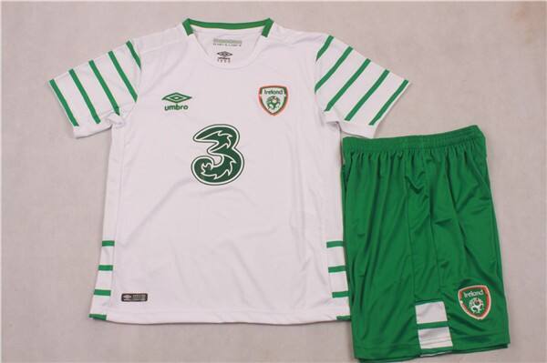 Kids Ireland Euro 2016 Away Soccer KitShirtShorts - Official Replica