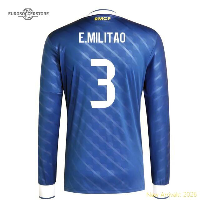 Elite Third Real Madrid E.militao Jersey 2025-2026 Durable