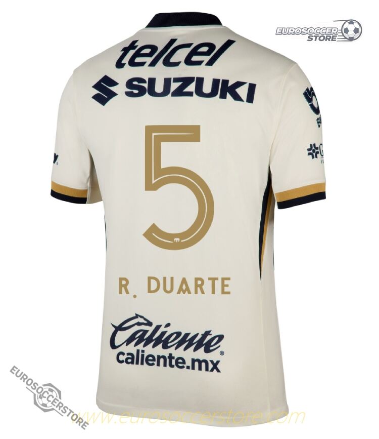 Pumas UNAM 25-26 Season Home Jersey with R. DUARTE Name and Number 5