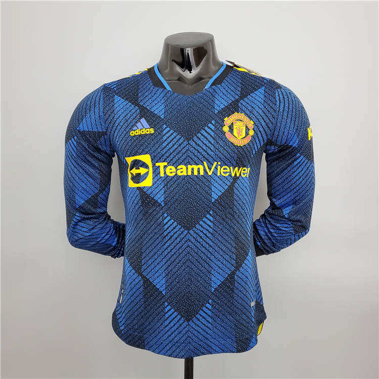 Manchester United 21-22 Third Blue Soccer Jersey Football Shirt