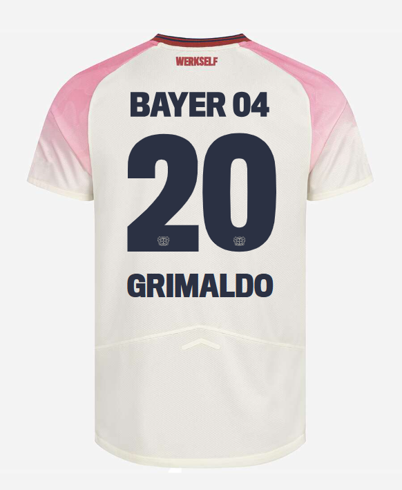 Bayer 04 Leverkusen 25-26 Season Away GRIMALDO 20 Football Jersey