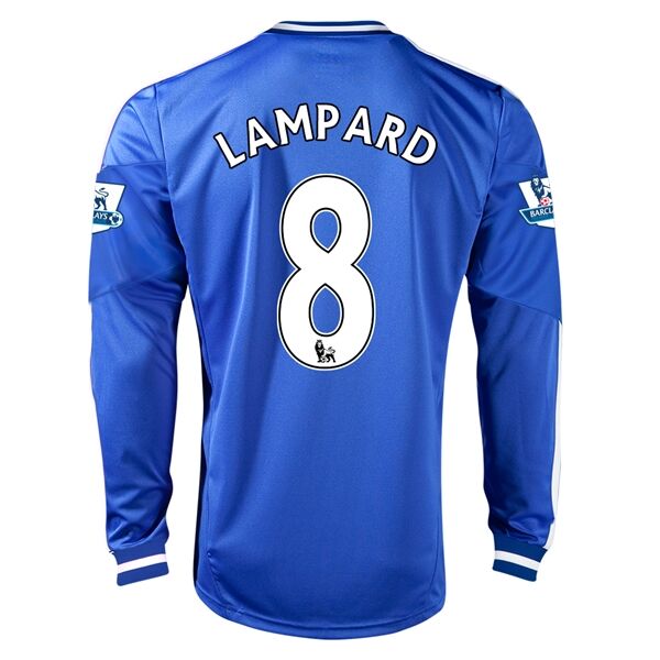 13-14 Chelsea 8 LAMPARD Home Long Sleeve Jersey Shirt - Official
