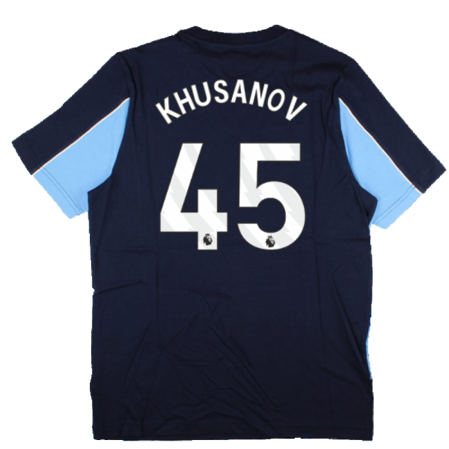 Man City 2024-20 Home Football Shirt Khusanov Signature 45 L M S