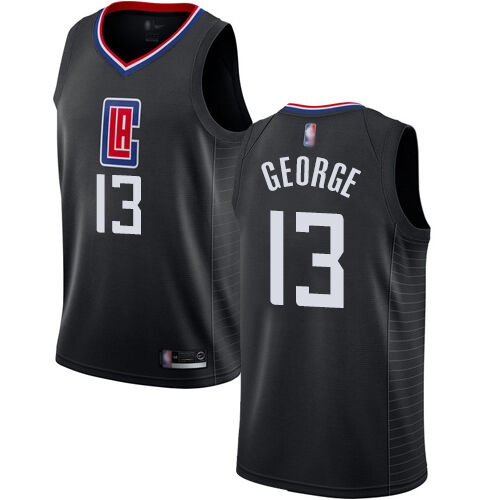 Clippers #13 Paul George Elite 2024 Statement NBA Jersey - Black