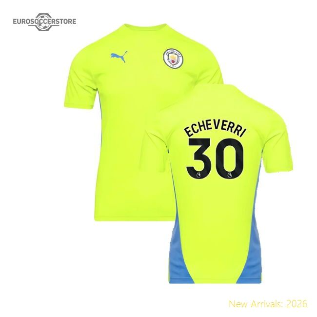Official 2024-2025 Man City Training Shirt (yellow Glow) (echeverri