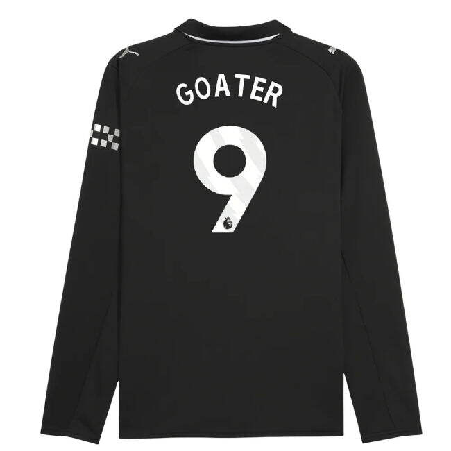 Man City Licensed 2025-2026 Man City Long Sleeve Away Shirt (Goater 9)