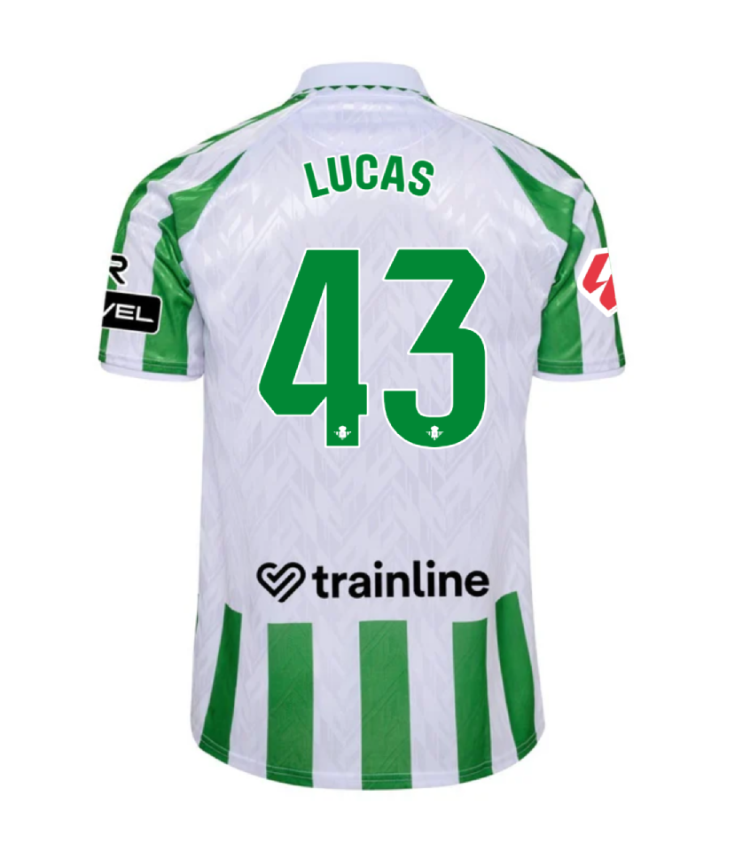 Lucas' 43 Real Betis Home Jersey for the 24-25 Season