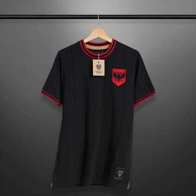 Vintage Albania Black Shqiponjë Soccer Shirt
