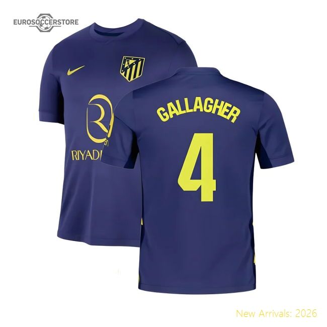 Official 2025-2026 Atletico Madrid Away Shirt (Gallagher 4)