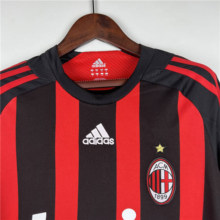 AC Milan 0809 Retro Home Long Sleeve Shirt - Official Replica 8831