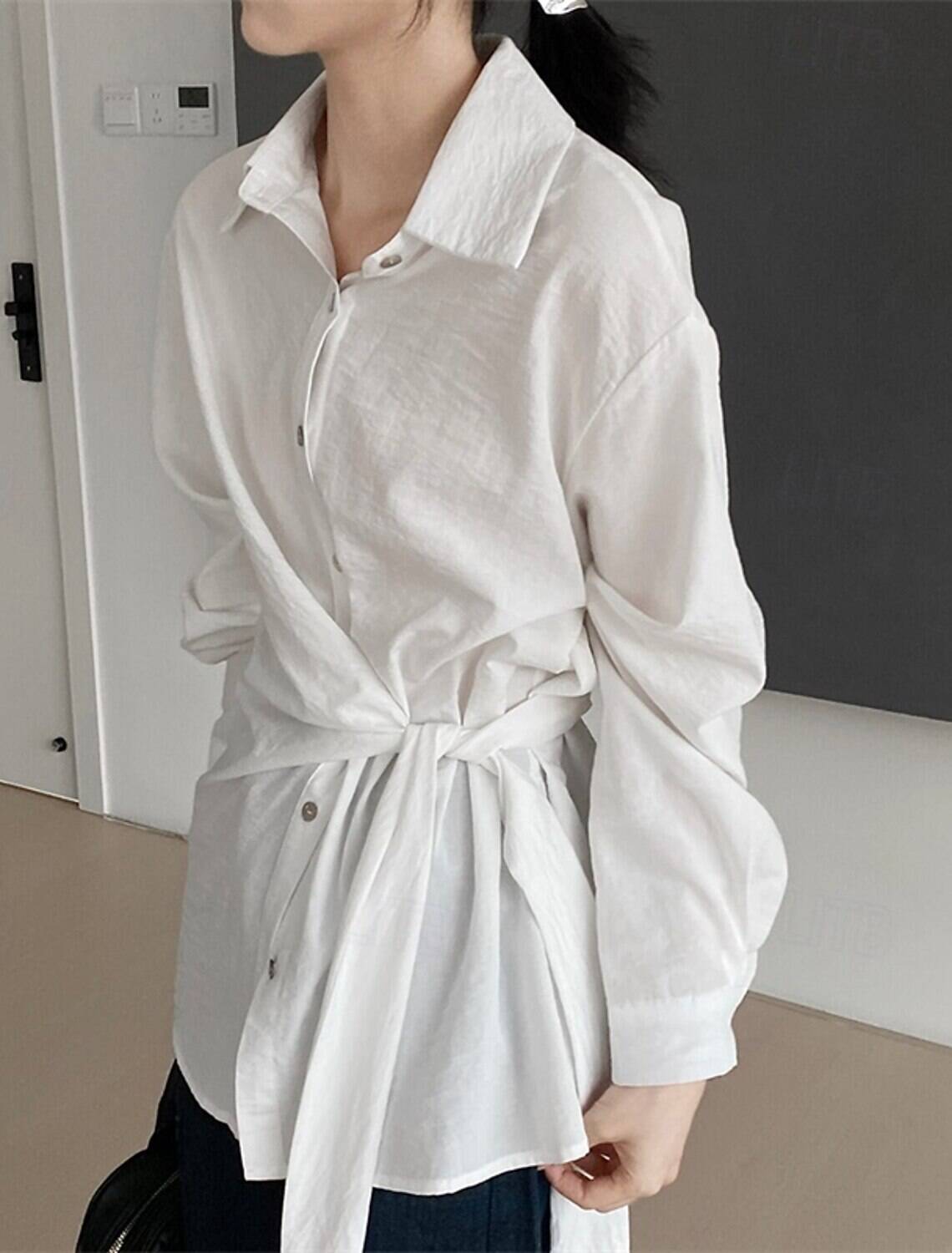 Women's Shirt Daily Stylish Long Sleeve Shirt Collar Spring & Fall