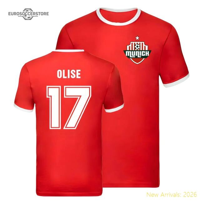 Elite Bayern Munich Ringer T-shirt (michael Olise 17) - Fan Design