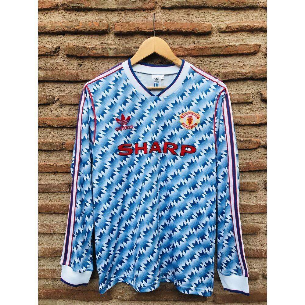 1990-1992 Man United away retro kit long sleeve