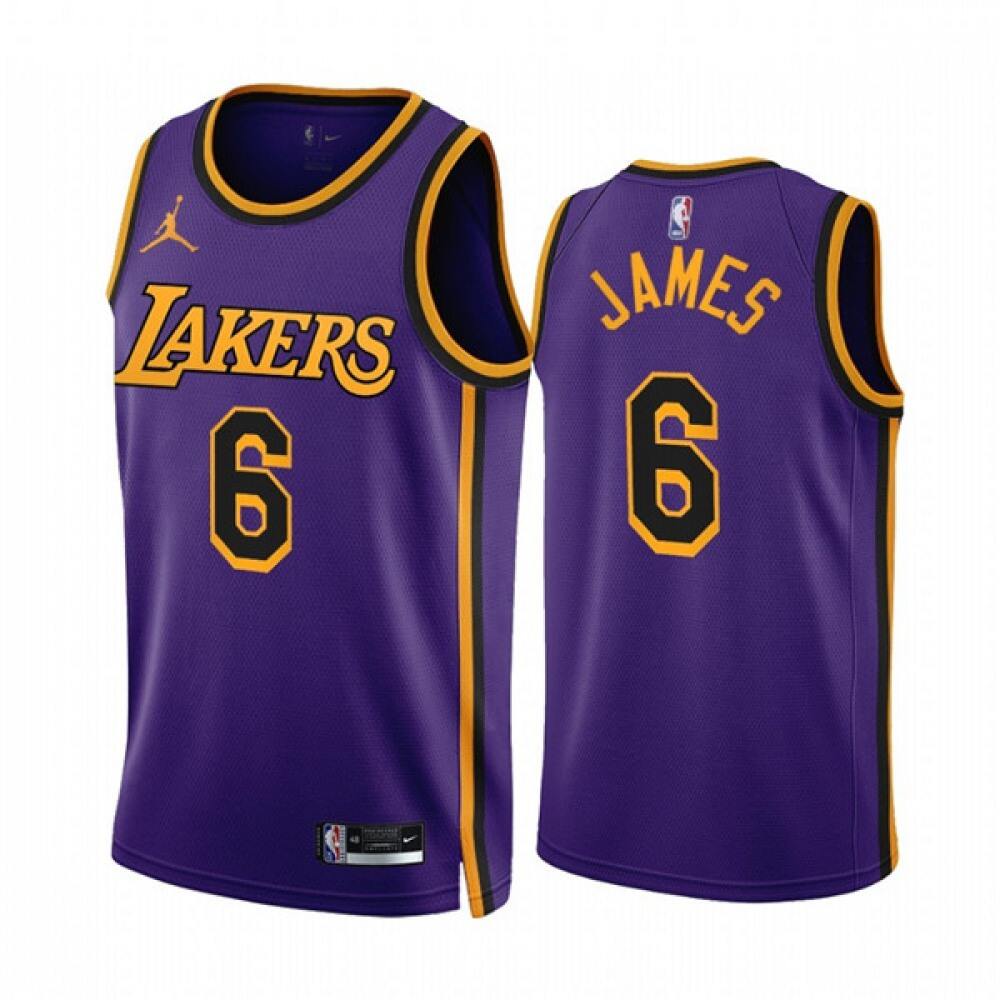 Official Los Angeles Lakers LeBron James6 Purple Jersey - Must-Have Jersey