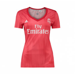 Women's 18-19 Real Madrid Third Away Red Jersey Shirt - Official