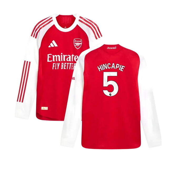 2025-20 Arsenal Home Football Jersey Hincapie Printing L M S